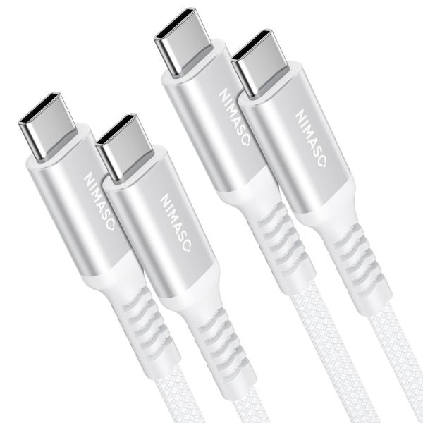 【2本セット】 NIMASO USB-C &amp; Type C ケーブル 【1m+1m ホワイト USB...