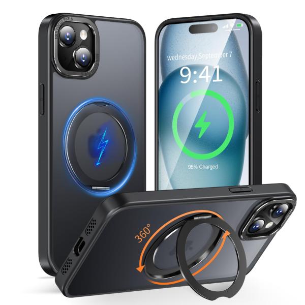 KWATUNG 互換品 iphone 15 plus 用 ケース magsafe対応 ワイヤレス充電...