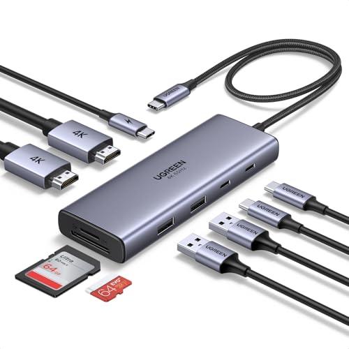 UGREEN 9in1 USB-C ドッキングステーション デュアル4K@60Hz HDMI対応 U...