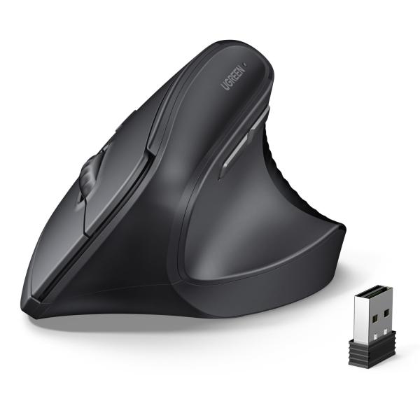 UGREEN ワイヤレス マウス Bluetooth &amp; 2.5G 無線マウス 縦型 人間工学デザイ...