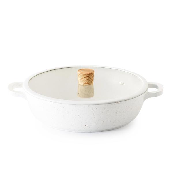 SENSARTE 両手鍋 28cm マーブルコート 卓上鍋 すき焼き鍋 IH対応 ガス対応 一品万能...