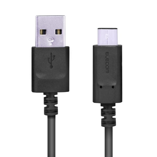 エレコム スマートフォン用USBケーブル/USB(A-C)//1.0m/ブラック