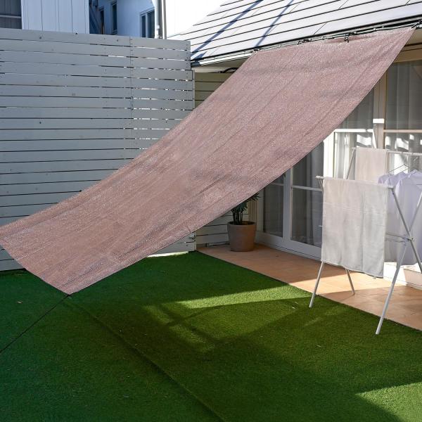 山善(YAMAZEN) 日除け 雨除け シェード 200×300cm 取付ロープ付き 耐水度983 ...