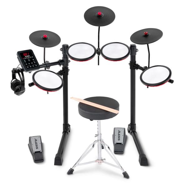 Alesis Turbo Max 電子ドラムセット 静音性の高い8インチ・メッシュパッド、レッスン機...