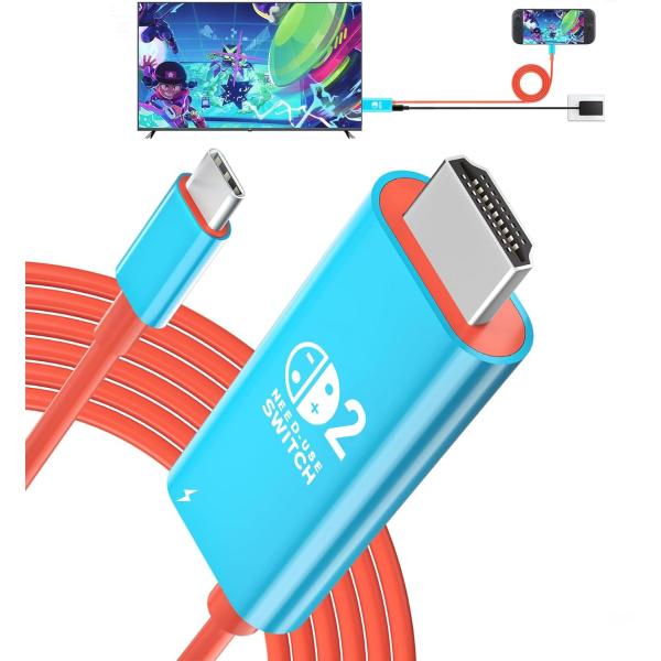 Switch 2 ドック【「21.2.0」対応】 純正直接に TV 出力 Hdmi Type-C ス...