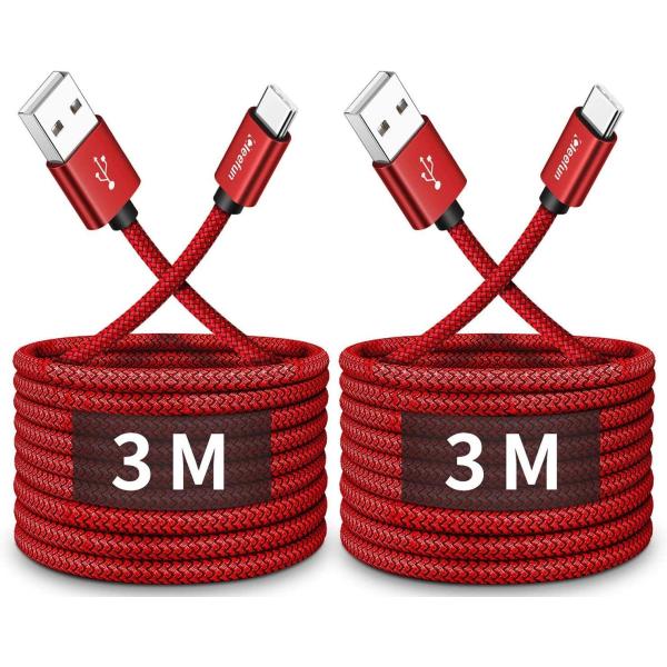 USB Type C ケーブル【3m 2本セット】CLEEFUN 急速充電 タイプ c ケーブル 長...