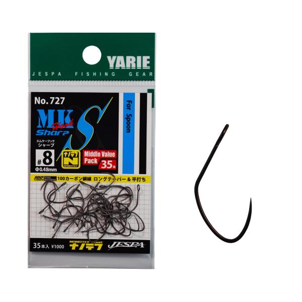 YARIE(ヤリエ) No.727 MKフック シャープ ナノテフ 1000円パック 8号