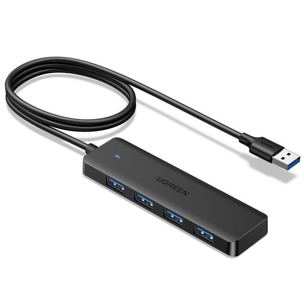 UGREEN USB ハブ USB3.0 4ポートUSB A ハブ 5Gbps高速転送 スリム軽量ハ...