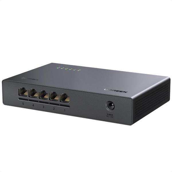 UGREEN スイッチングハブ 2.5Gbps 5ポート Giga対応 10/100/1000/25...