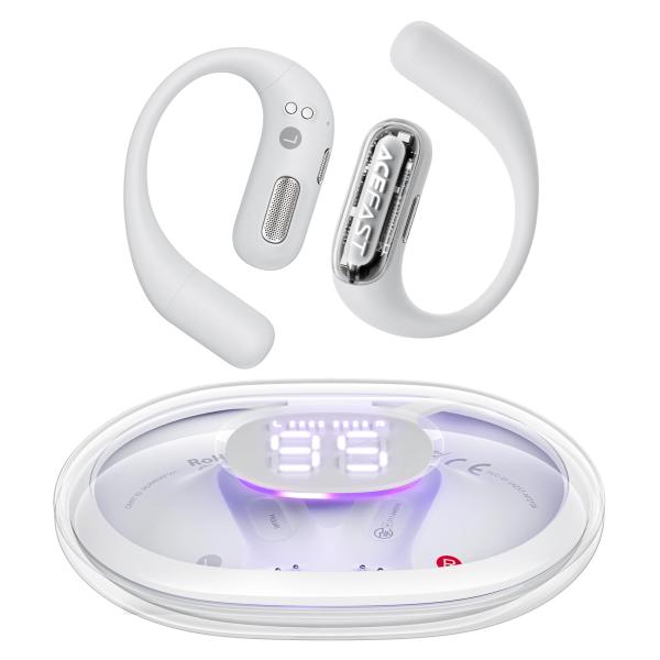 【iFデザイン賞殿堂入り!!】ACEFAST オープンイヤー イヤホン LED雰囲気呼吸ライト Bl...