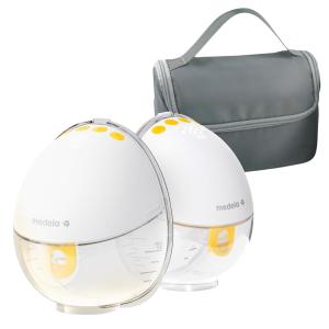 メデラ モーションインブラ電動さく乳器（両胸）限定ポーチ付モデル ウエラブル ハンズフリー 搾乳機 モーター内蔵 チューブレス ワンステップ装着 簡