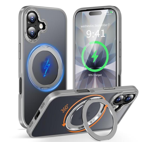 KWATUNG iphone17用ケース magsafe対応 ワイヤレス充電 あいふおん17 用 ケ...