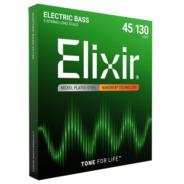 ELIXIR(エリクサー) Elixirベース弦 NANOWEB ニッケル Long Scale 5...