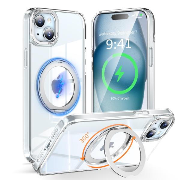 KWATUNG 互換品 iphone 15 plus 用 ケース magsafe対応 ワイヤレス充電...