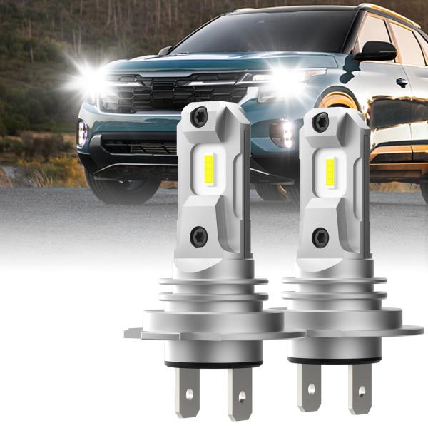 AUXITO H7 LEDヘッドライト車検対応 H7 LED 8つの超高輝度CSPチップ搭載 2倍ハ...