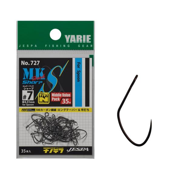 YARIE(ヤリエ) No.727 MKフック シャープ ナノテフ 1000円パック 7号