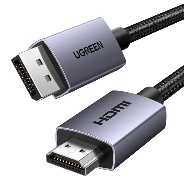 UGREEN 4K DisplayPort (ディスプレイポート) - HDMI 変換ケーブル 10...