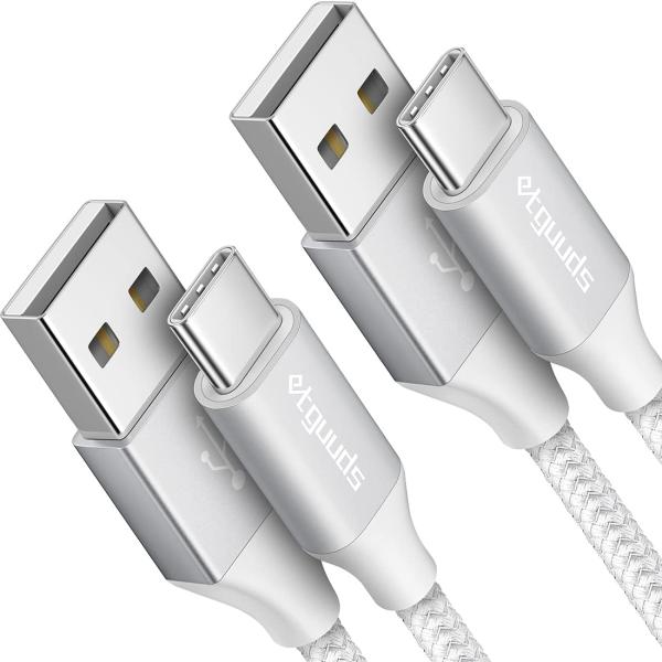USB Type C ケーブル【2m 2本】USB C 急速充電 QC3.0 ケーブル タイプc コ...