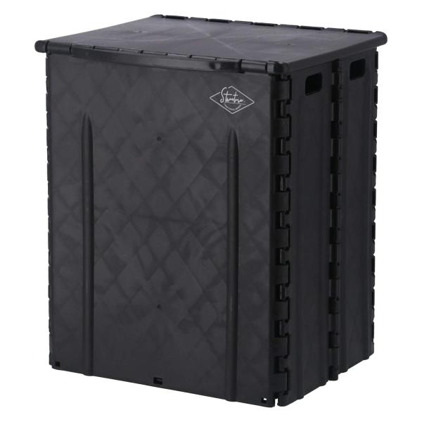 不二貿易 収納ボックス キャンプ用 ゴミ箱 折りたたみ椅子 アウトドアチェア 幅32cm ブラック ...