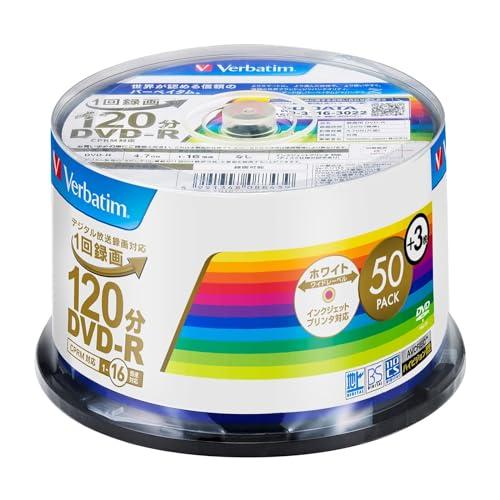 バーベイタム(Verbatim) 1回録画用 DVD-R CPRM 120分 【50枚+3枚増量パッ...