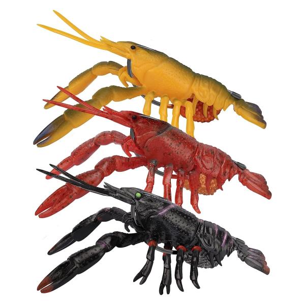 TRUSCEND【TPE・エギ】 ザリガニ造形 ソフトプラスチック 釣りルアー ベイト エサ 高耐久...