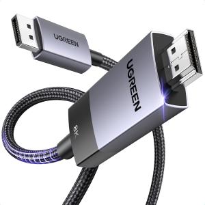 UGREEN DisplayPort to HDMI 変換ケーブル 8K@60Hz 4K@240Hz アクティブ式 DP 1.4 to HDMI 2