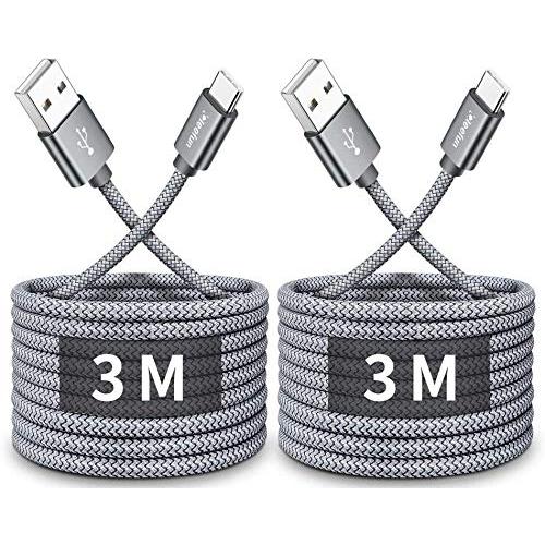 USB Type C ケーブル【3m 2本セット】CLEEFUN 急速充電 タイプ C ケーブル 長...