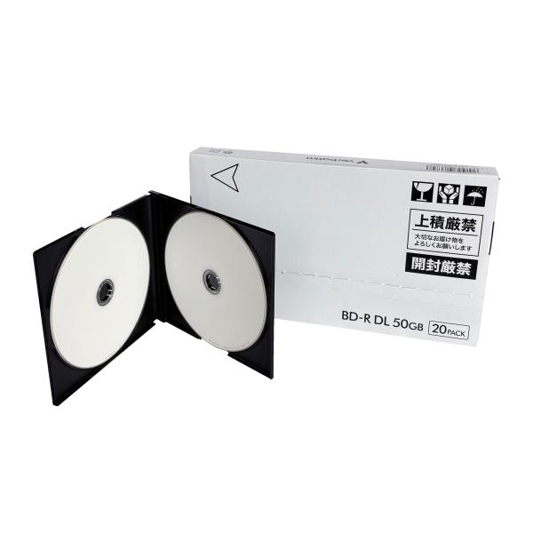 Verbatim バーベイタム 1回録画用 BD-R DL 50GB 20枚 5mmツインスリムケー...