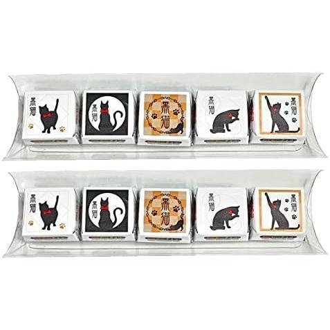 EarSmile 黒猫チョコ 5個入り×2個セット DECOチョコ チョコレート バレンタイン ホワ...