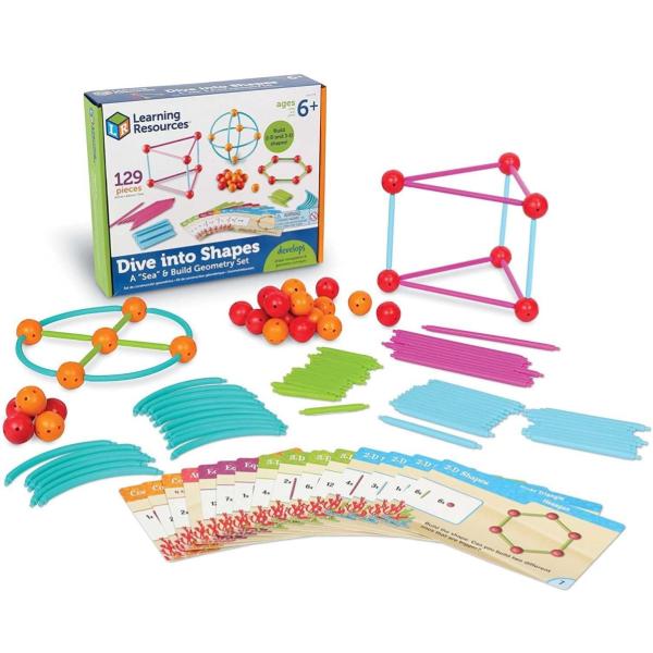 ラーニング リソーシズ(Learning Resources) 算数教材 挿して繋げて 立体&amp;平面 ...
