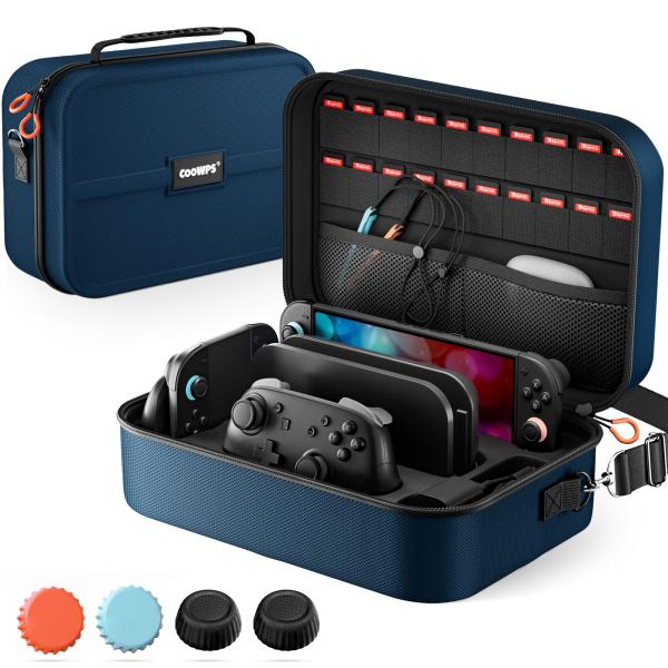 【Switch 2 ケース対応】 COOWPS switch 2 収納ケース 持ち運び便利 防水 防...