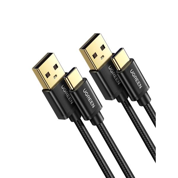 UGREEN USB Type C ケーブル 2本セット 急速充電 ナイロン編み 金メッキ USB ...