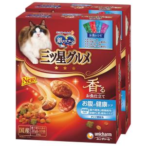 銀のスプーン キャットフード ドライ 三ツ星グルメ 香るお魚仕立て お腹の健康ケア 4種のアソート お魚レシピ 200g(20g×10袋)×2個[国