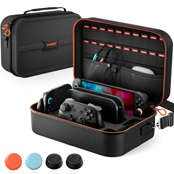 【Switch 2 ケース対応】 COOWPS switch 2 収納ケース 持ち運び便利 防水 防...
