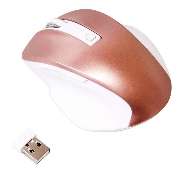 Digio2 究極のカタチ 2.4GHワイヤレスマウス 5ボタン Blue LED Sサイズ ピンク...