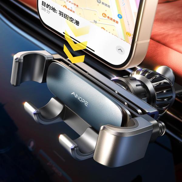 【2025最新進化クリップ&amp;最強の安定】AINOPE スマホホルダー 車 車載ホルダー 重力式 エア...