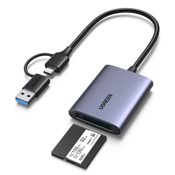 UGREEN cfexpress type b カードリーダー USB-C/USB-A 2in1 8...
