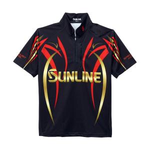 サンライン（SUNLINE） フィッシングウェア 獅子ジップシャツ(半袖) S