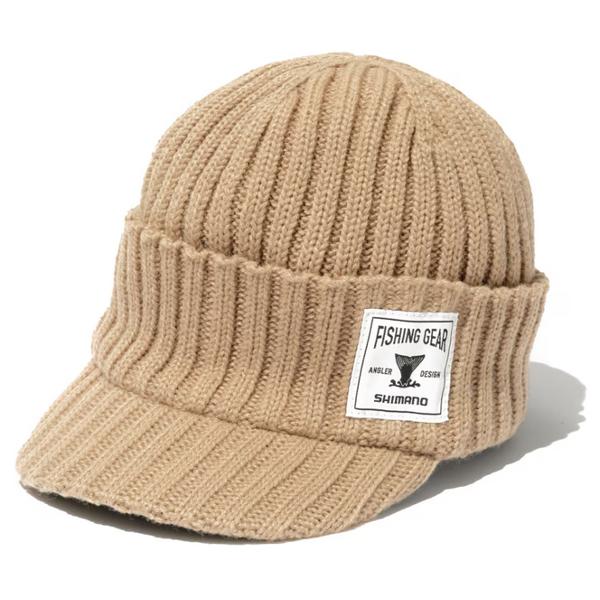 シマノ 　つば付きニットキャップ 　CA-054X 　ベージュ 　フリー