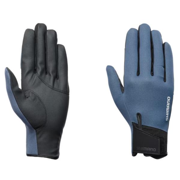 爆買 シマノ 　03 タイタニューム・アルファ グローブ フルカバー 　GL-053Y 　ブルーグレ...