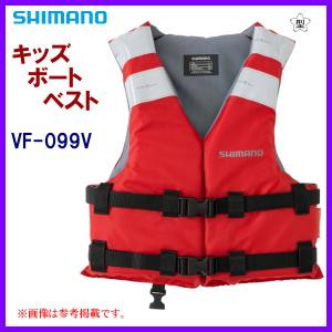 シマノ 　キッズボートベスト 　VF-099V 　レッド 　L 　( 2022年 3月新製品  )　奥１｜fuga0223