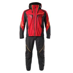 海*賊様 SHIMANO レインウェア ファイアブラッド　限定品 シマノ（SHIMANO） (5)【目玉商品】シマノ (RA-160Y) ブラッドレッド L