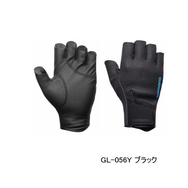 （25年10月新商品） シマノ 03 タイタニューム・アルファ グローブ 5 GL-056Y ブラッ...