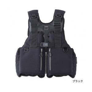 シマノライフジャケットサーフベスト VF-025Uブラック　+BS-202V中古 未使用】シマノ サーフベスト VF-025U ブラック ポーチセット 検