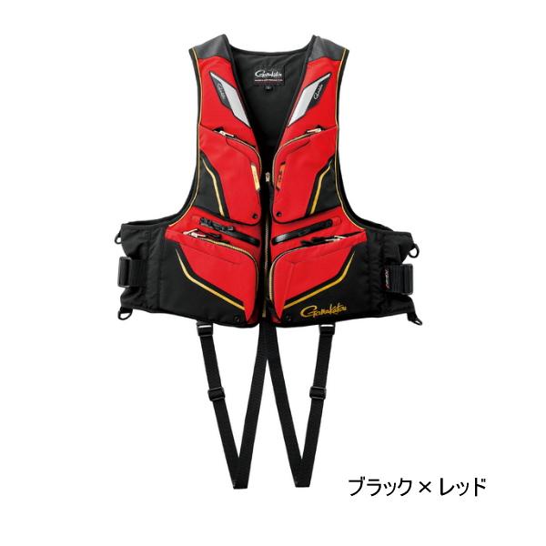 （26年3月新商品） がまかつ フローティングベスト GM-6007 ブラック×レッド Mサイズ