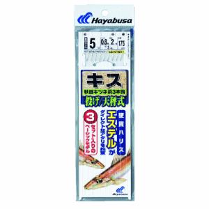 ハヤブサ 秋田キツネ茶3本鈎 3本鈎3セット NT661 6号 (ハリス 1号)【10点セット】｜fugashop2