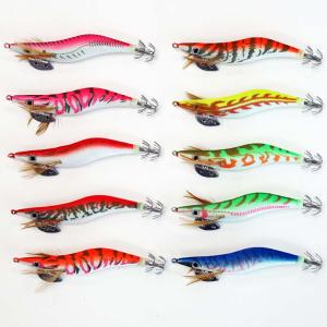 釣り エギ 餌木 新型 3.0号 8本 セット ベース(下地)カラー レッド(赤