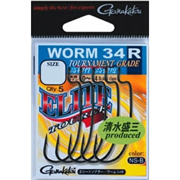 がまかつ バラ エリートツアラー ワーム34R(NSB) 6/0