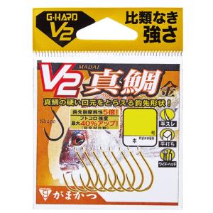 Gamakatsu（がまかつ） G-HARD V2 V2 真鯛 金 8号 10本入 マダイ鈎