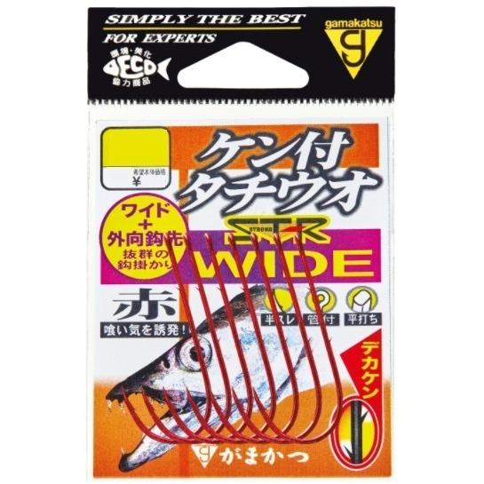 がまかつ バラ ケン付タチウオ ST-Rワイド(赤) #2/0